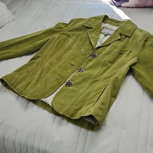 Wilsons leather maxima jacket Size S Color lime green - Picture 4 of 10